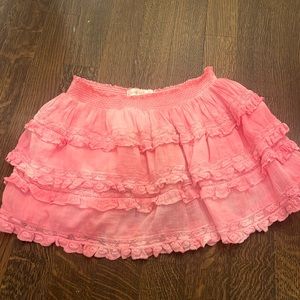 Love Shack Fancy kids pink skirt